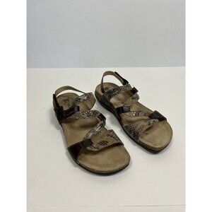 Mephisto Adelie Sandal Womens Brown Leather Gladiator Cork Comfort EU 39 / US 8